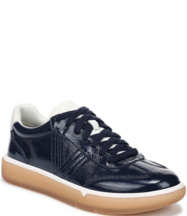 バイオニック レディース シューズ スニーカー レース レザー Vionicity Walk Patent Leather Lace Up Sneakers Navy Blazer ネイビー