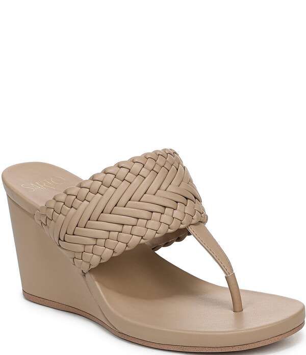 フランコサルト レディース シューズ サンダル Sarto by Franco Sarto Talea Braided Wedge Thong Slide Sandals Mocha モカ