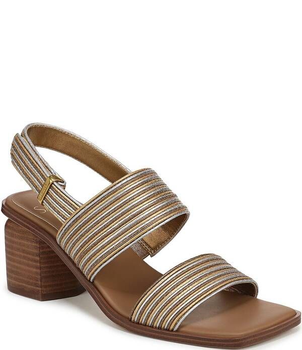 フランコサルト レディース シューズ サンダル トール ヒール Sarto by Franco Sarto Rory Metallic Square Toe Block Heel Slingback