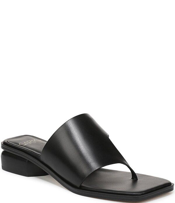 フランコサルト レディース シューズ サンダル レザー ヒール Sarto by Franco Sarto Jimena Leather Square Toe Block Heel Thong San