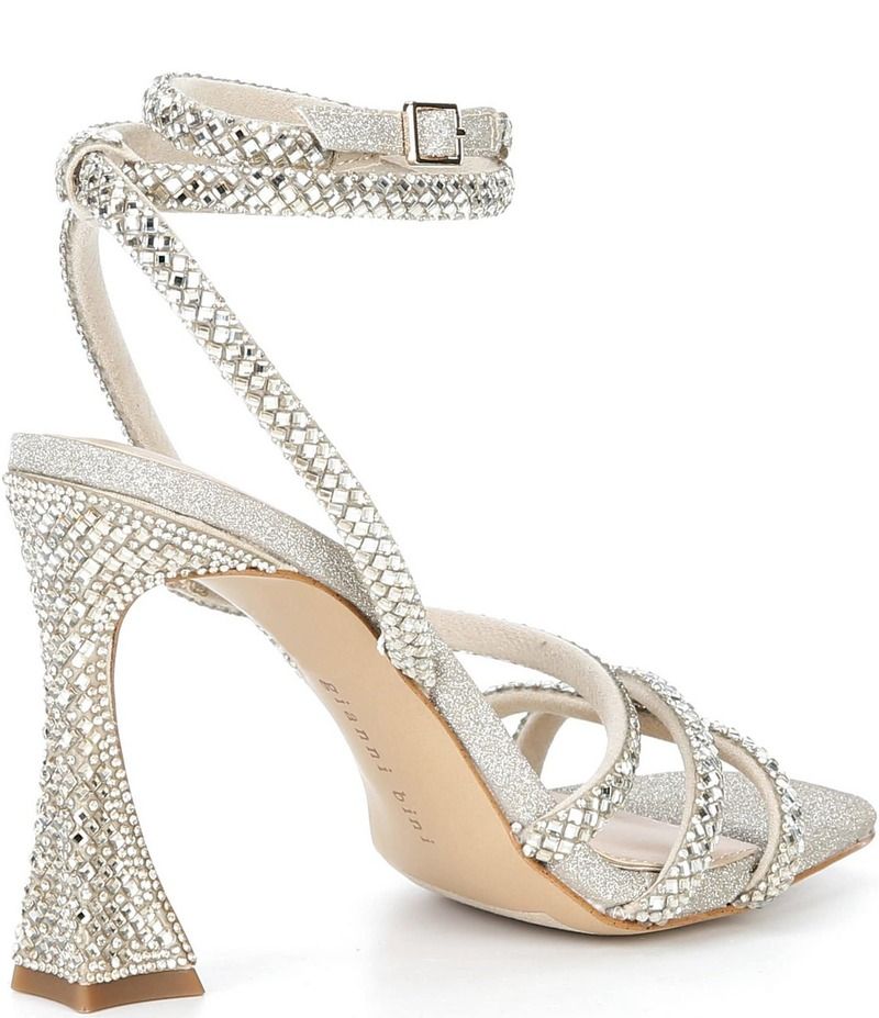 ジャンビニ レディース シューズ サンダル アンクル Gianni Bini Lelani Rhinestone Ankle Wrap Strappy Dressandalsand Gold サンド