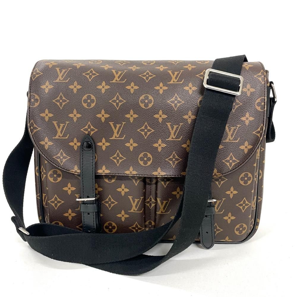 ルイヴィトン LOUIS VUITTON クリストファー ショルダーバッグ モノグラム マカサー M41643 ブラウン メッセンジャー【中古】
