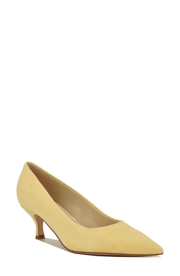 ナインウェスト レディース シューズ ヒール Nine West Siskpointed Toe Kitten Heel Pump Yellow イエロー