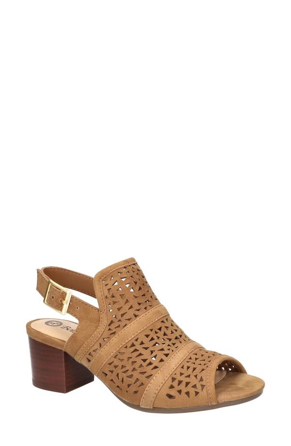 ベラヴィータ レディース シューズ ヒール サンダル Bella Vita Marti Slingback Sandal Dark Tan Kidsuede Leather タン