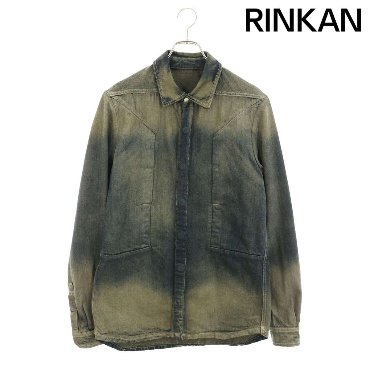 リックオウエンス RU02E1237-DKDEG FOGPOCKET OUTERSHIRT フォグポケットデニムジャケット メンズ 48