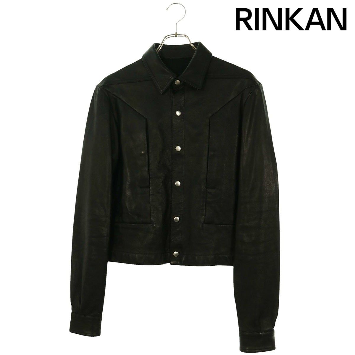 リックオウエンス RU01C4743-LNV ALICE STROBE SHIRT アリスレザージャケット メンズ 46 172,570円
