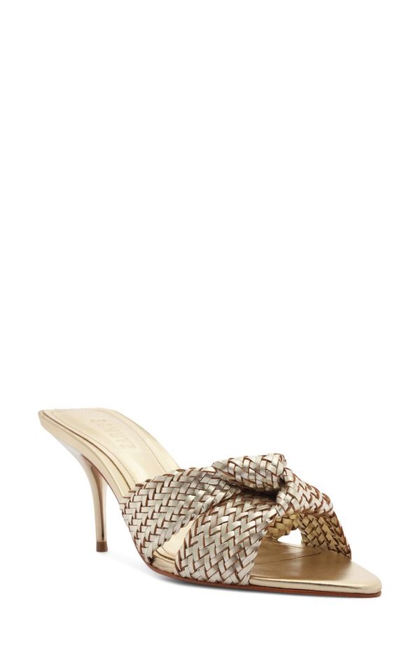 シュッツ レディース シューズ ヒール サンダル Schutz Marbella Pointed Toe Slide Sandal Platina