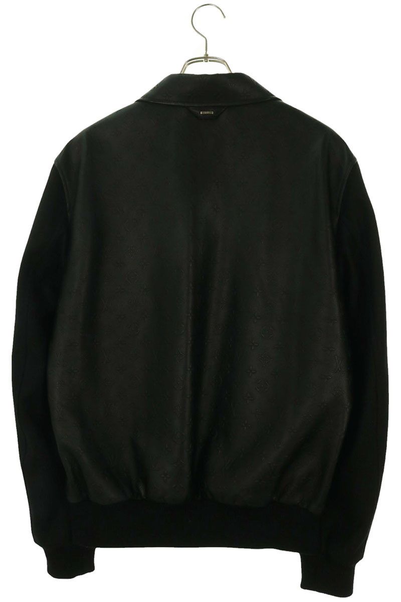 ルイヴィトン 22AW RM222Q ZDA HML40E 袖ウール切替モノグラムレザージャケット メンズ 50