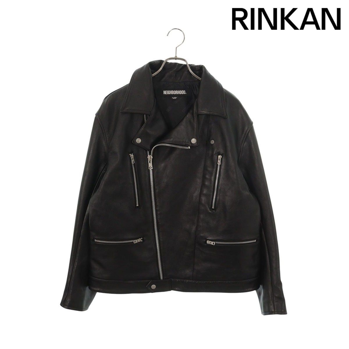 ネイバーフッド 25AW 252SZNH-JKM05 ダブルライダースレザージャケット メンズ XL
