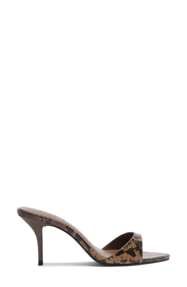 シュッツ レディース シューズ パンプス サンダル Schutz Elodie Pointed Toe Sandal Pecan Brown Snake Ph ブラウン
