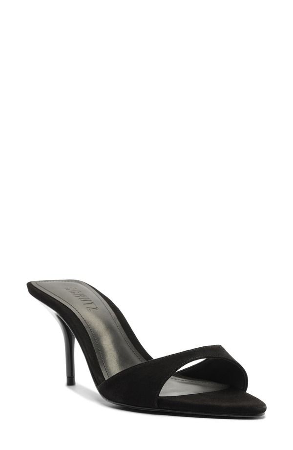 シュッツ レディース シューズ パンプス サンダル Schutz Elodie Pointed Toe Sandal Black Suede ブラック