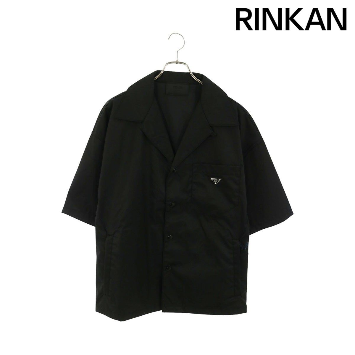 プラダ SC449 Re-Nylon三角ロゴプレート半袖シャツ メンズ XXL