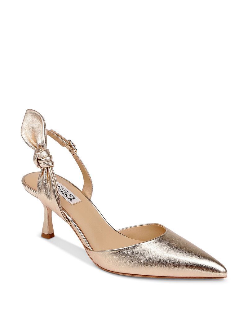 バッジェリーミシュカ レディース シューズ パンプス Badgley Mischka Womens Yuan Slingback Pumps Gold Metallic ゴールド