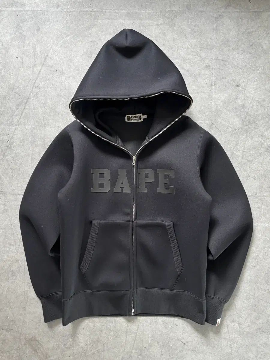 BAPE® ブラック NEOプレン フルジップアップ フーディー ジップアップ