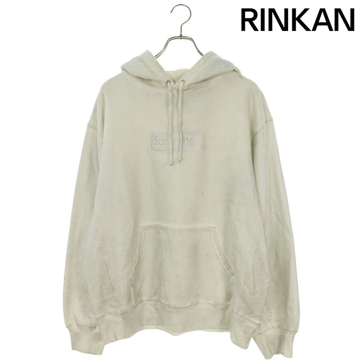 シュプリーム ×エムエムシックス MM6 MM6 Maison Margiela Foil Box Logo Hooded Sweatshirt ボックスロゴプルオーバーパーカー メンズ M