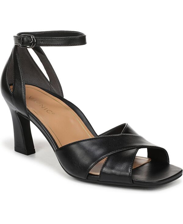 バイオニック レディース シューズ パンプス サンダル Vionic Womens Charmaine Strappy Sandals Black leather ブラック