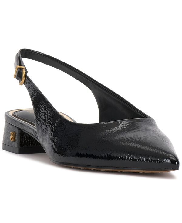 ヴィンスカムート レディース シューズ パンプス Vince Camuto Womens Valiey Pointed Toe Slingback Pumps Black Faux Leather ブ