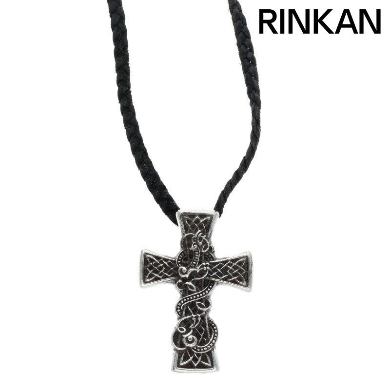 クロムハーツ CELTIC CROSS XS ケルティッククロス wレザーブレイド/シルバーネックレス メンズ