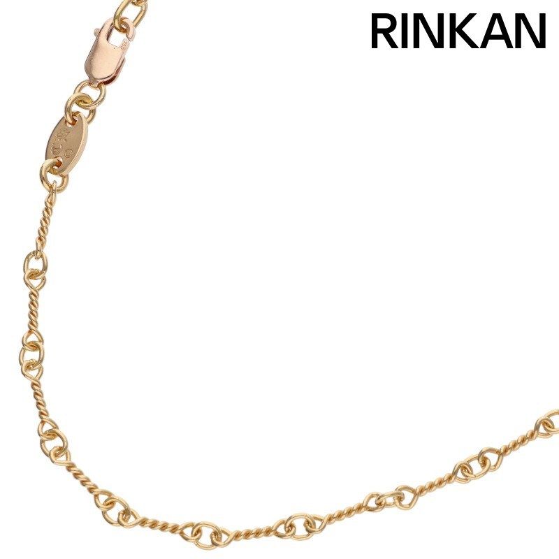 クロムハーツ 22K NECKCHAIN T18/ツイストチェーン18inch ゴールドネックレス メンズ 18インチ