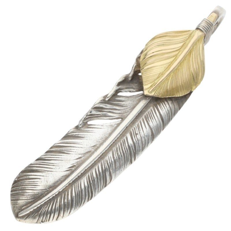 ゴローズ 上金特大フェザー 右向き ネックレストップ メンズ 特大