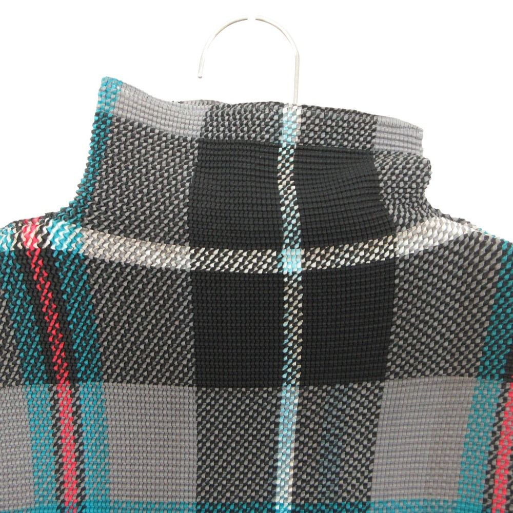 ミーイッセイミヤケ　チェック柄　長袖シャツブラウス　M〜L位 美品 me ISSEY MIYAKE ミー イッセイミヤケ 長袖シャツ ブラウス