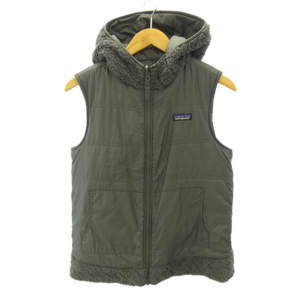 パタゴニア Patagonia 美品 OS GATOS REVERSIBLE HOODED VEST ロス・ガトス・リバーシブル・フーデッド・ベスト リバーシブル グレー STY25221FA17 0625