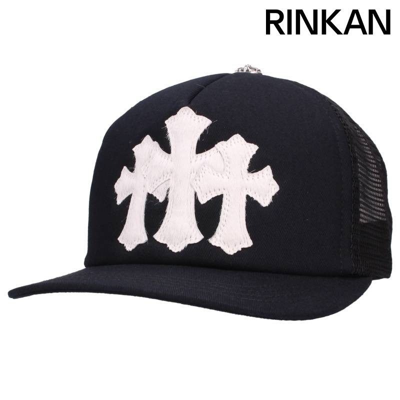 クロムハーツ TRUCKER CAP 3セメタリーレザーパッチ帽子 メンズ