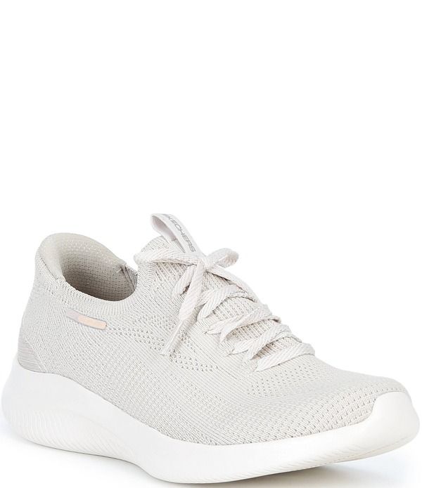 スケッチャーズ レディース シューズ スニーカー Skechers Womens Ultra Flex 40 Hands Free SlipinsR Sneakers Natural