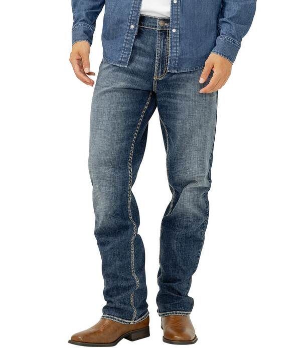 シルバー ジーンズ メンズ ボトムス デニムパンツ リラックスフィット ストレート Silver Jeans Co Zac Relaxed Fit Straight Leg Jeans Cecil