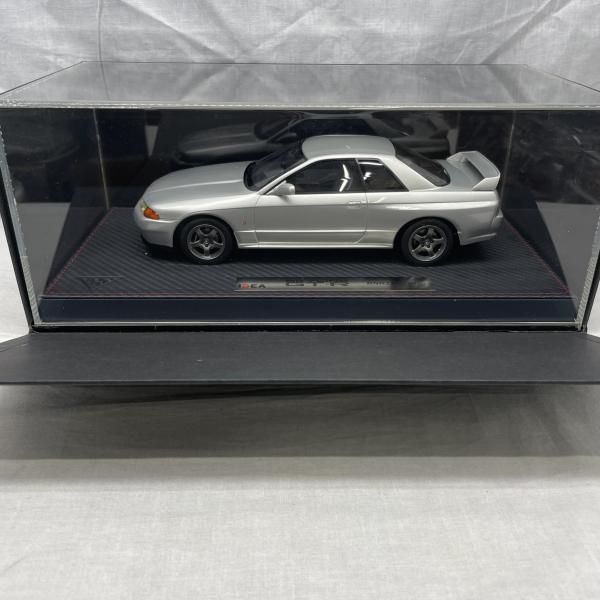【中古】1/18 ﾒｲｸｱｯﾌﾟ NISSAN SKYLINE GT-R (BNR32) 1993 (ｽﾊﾟｰｸｼﾙﾊﾞｰﾒﾀﾘｯｸ)[91]