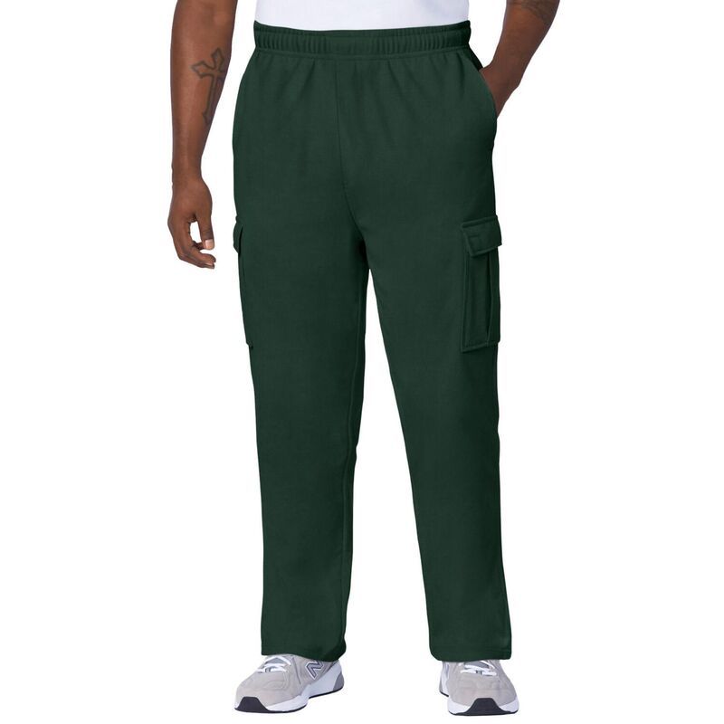 キングサイズ レディース ボトムス カジュアルパンツ カーゴパンツ トール KingSize Mens Big Tall Reverse Weave Cargo Pants Glass Green グ