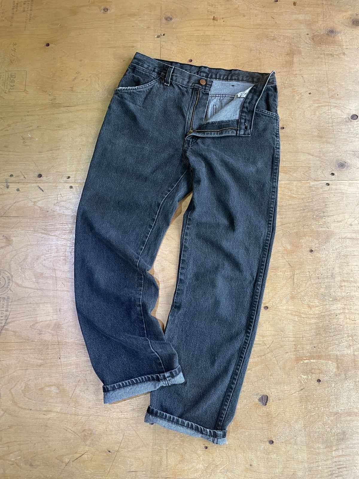 1990's~ BIG BEN　Yarn Dyed Black Denim Pants　SIZE : W32.5 L30　1990年代~　先染め　ブラックデニム　ビッグベン　パンツ