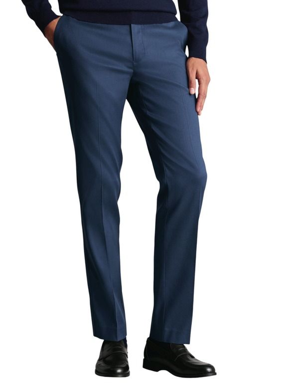 チャールズティリット メンズ ボトムス カジュアルパンツ スリムフィット Charles Tyrwhitt Slim Fit Smartexture Pants Indigo Blue インディゴ