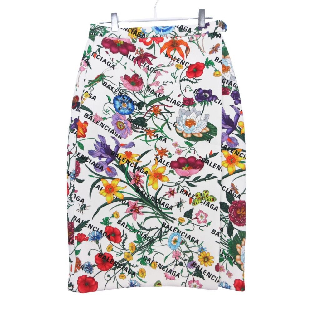 m*m様 バレンシアガのプリーツスカート　花柄　ロゴ入り 新品同様 GUCCI グッチ × バレンシアガ BALENCIAGA スカート