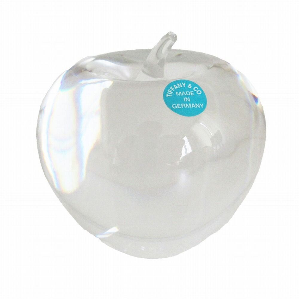 美品 TIFFANY&Co. ティファニー 小物 クリスタル アップルペーパーウェイト 置物 メンズ レディース 【中古】