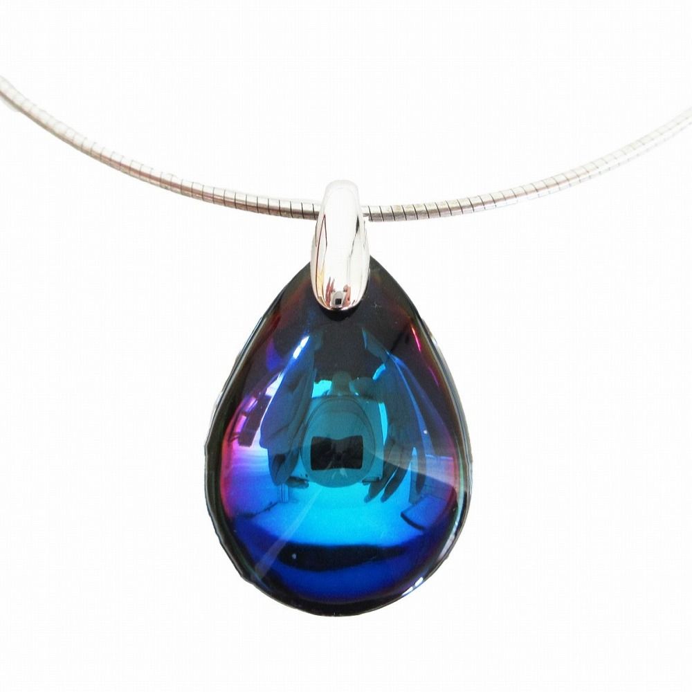 美品 Baccarat バカラ ネックレス シルバー925 フルール ドゥ プシデリック アクアミラー チョーカー アクセサリー シルバー レディース 【中古】
