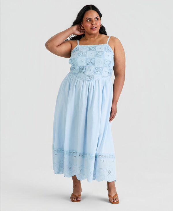 アンドノウディス レディース トップス ワンピース パッチワーク コットン マキシ And Now This Womens Cotton Patchwork Top Maxi Dressky Ride