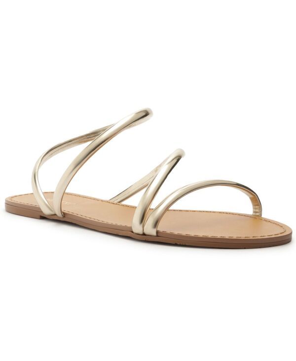 アレッツォ レディース シューズ サンダル Arezzo Womens Mikayla Round Toe Flat Sandals Gold ゴールド
