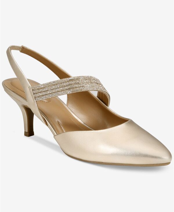 スタイルアンドコー レディース シューズ パンプス Style Co Womens Gisellee Slingback Closed Toe Pumps Platino