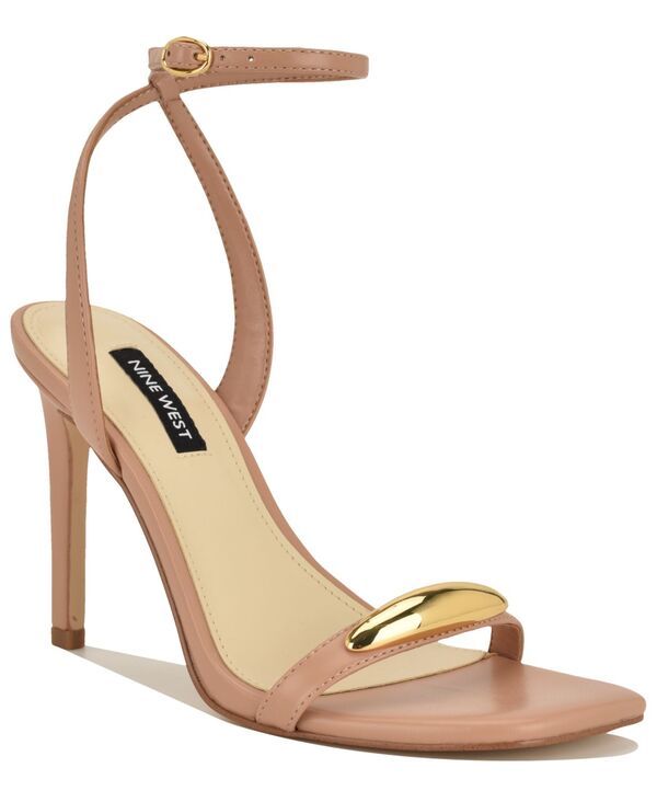 ナインウェスト レディース シューズ サンダル Nine West Womens Props Ornamented Strappy High Stiletto Sandals Light Natura