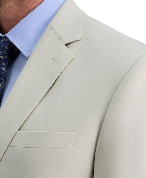 ハガー メンズ アウター ジャケット・ブルゾン Haggar Mens Premium Stretch ClassicFit Suit Jacket Natural