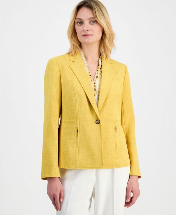 カスパール レディース アウター ジャケット・ブルゾン プチ ブレザー Kasper Womens Notch Collar OneButton Blazeregular Petite Butters