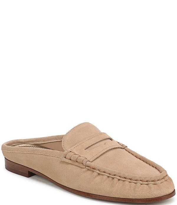 サムエデルマン レディース シューズ パンプスエード ローファー Sam Edelman Louella Suede Penny Loafer Mules Cyprus Tan タン