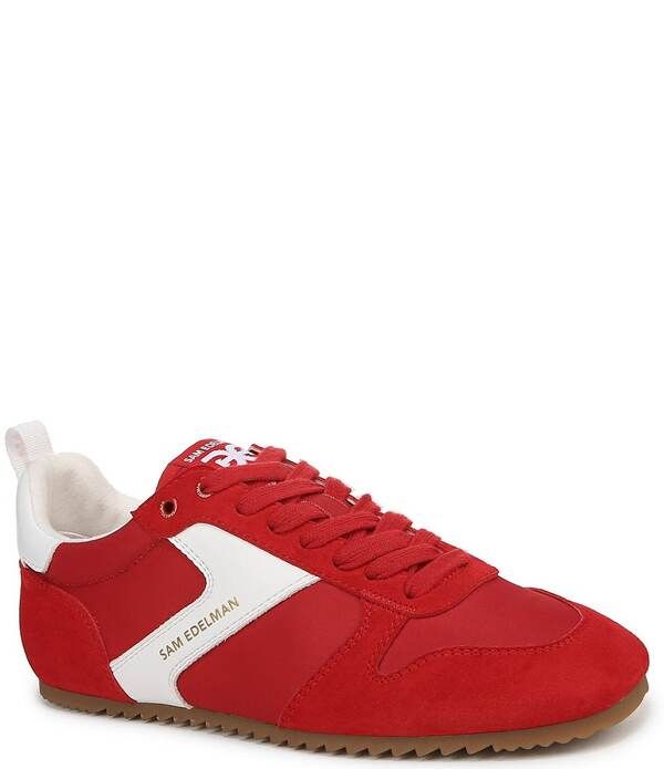 サムエデルマン レディース ボトムス カジュアルパンツ ナイロン スニーカー スエード レース Sam Edelman Zaria Suede and Nylon Lace Up Sneakers R
