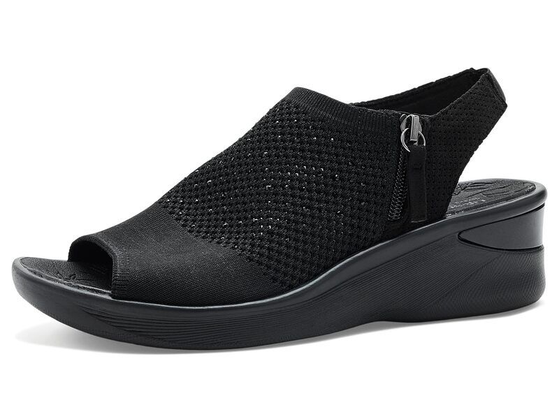 ライフストライド レディース シューズ ヒール Lifestride Starlet Slingbacks Blacknit Fabr ブラック