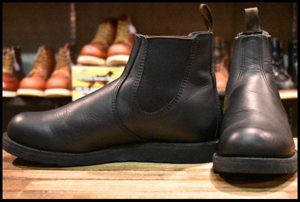 【10.5D 美品 23年】レッドウィング 3194 クラシックチェルシー サイドゴア ブラック ハーネス 黒 ブーツ redwing HOPESMORE【GF355】