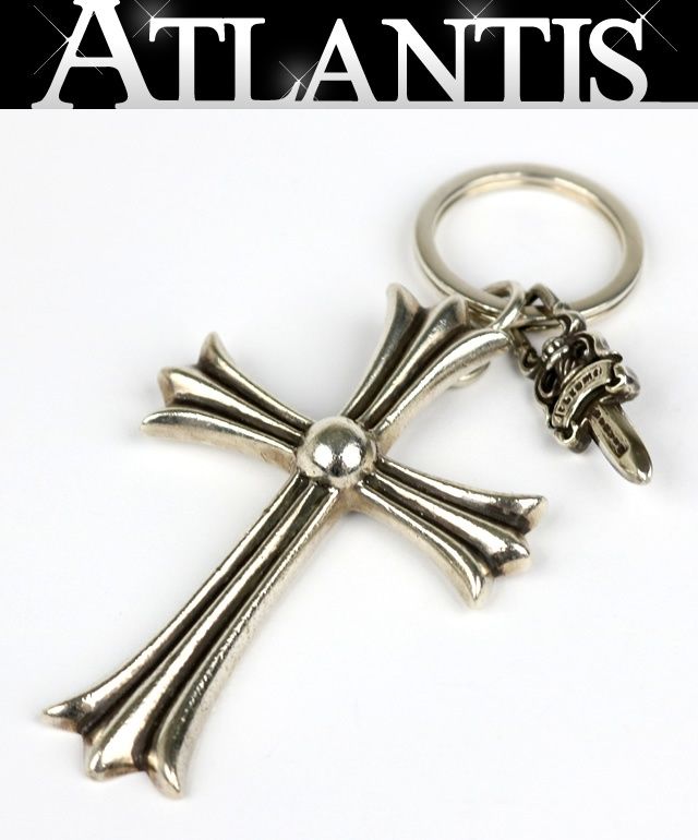 CHROME HEARTS 新宿店 クロムハーツ ラージクロス スプリット ダガー キーリング メンズ シルバー SV925 31444