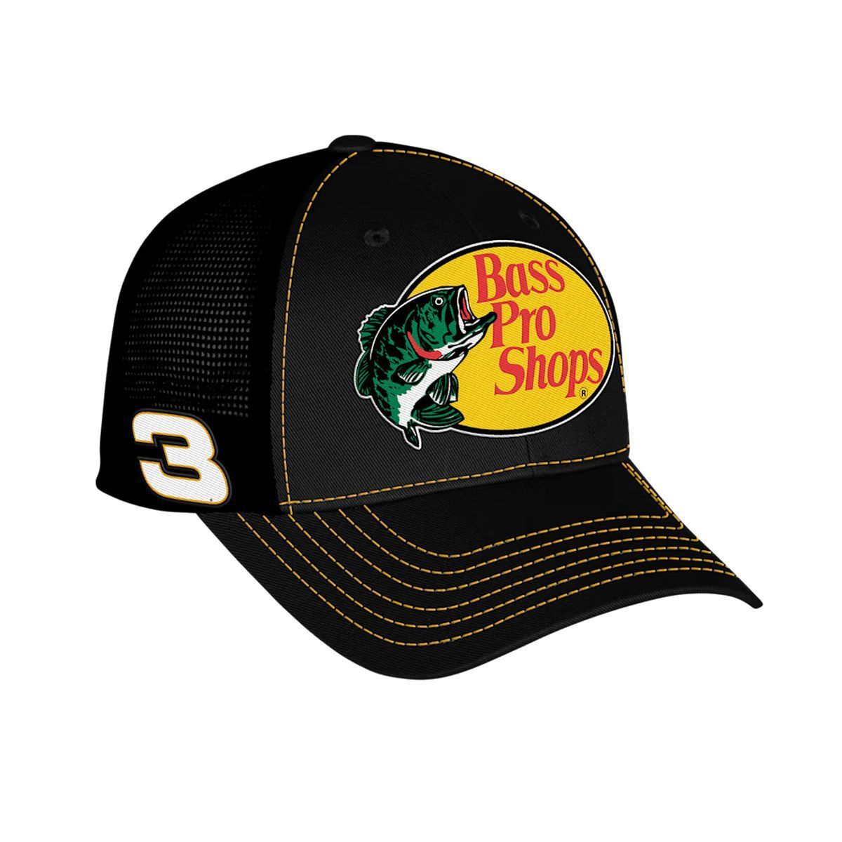 公式 NASCAR ナスカー Bass Pro Shops バスプロショップス ＃3 ディロン レーシングキャップ (Bps76)