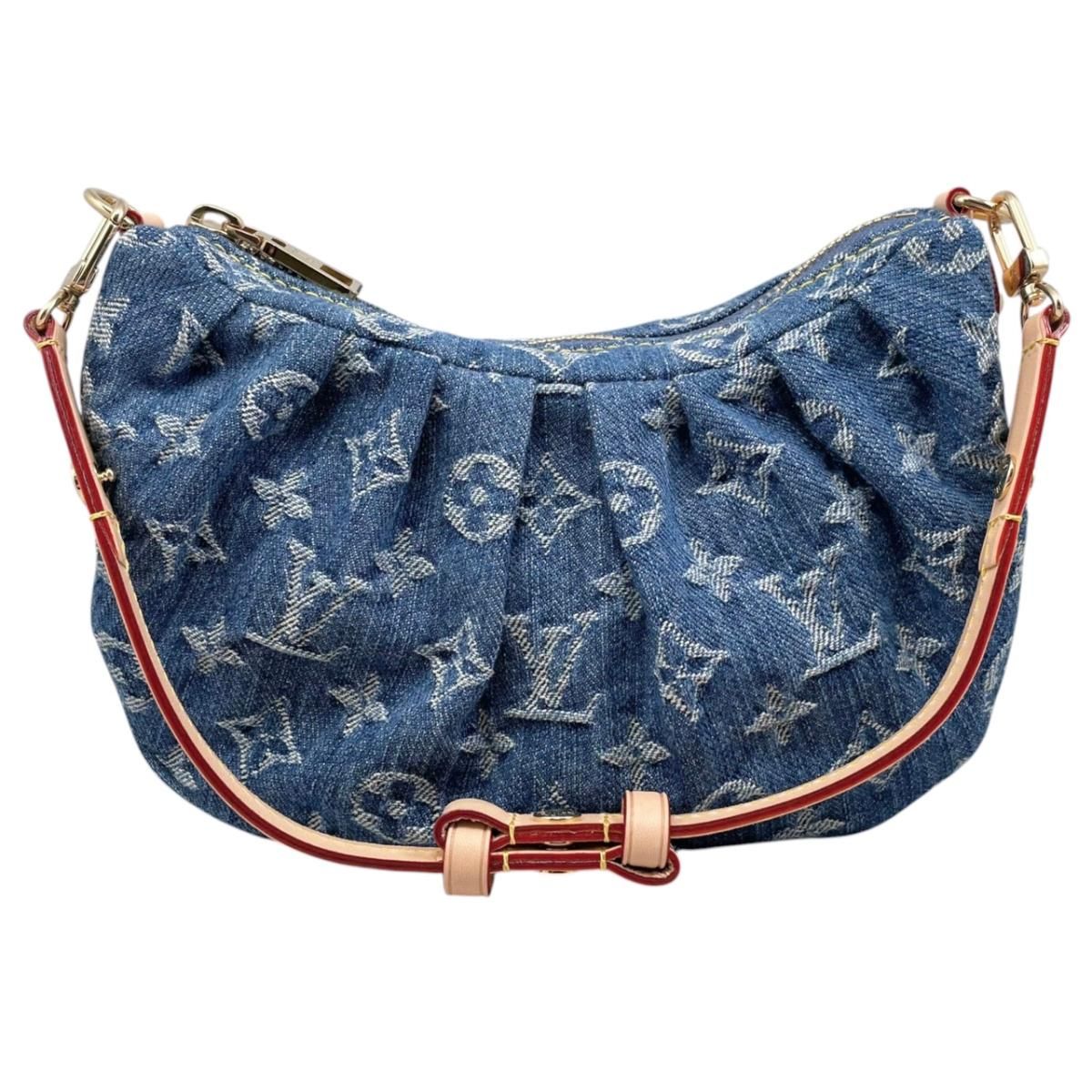 ☆ルイヴィトン ハンドバッグ ポシェット・バレー M13571 モノグラム デニム ブルー LOUIS VUITTON