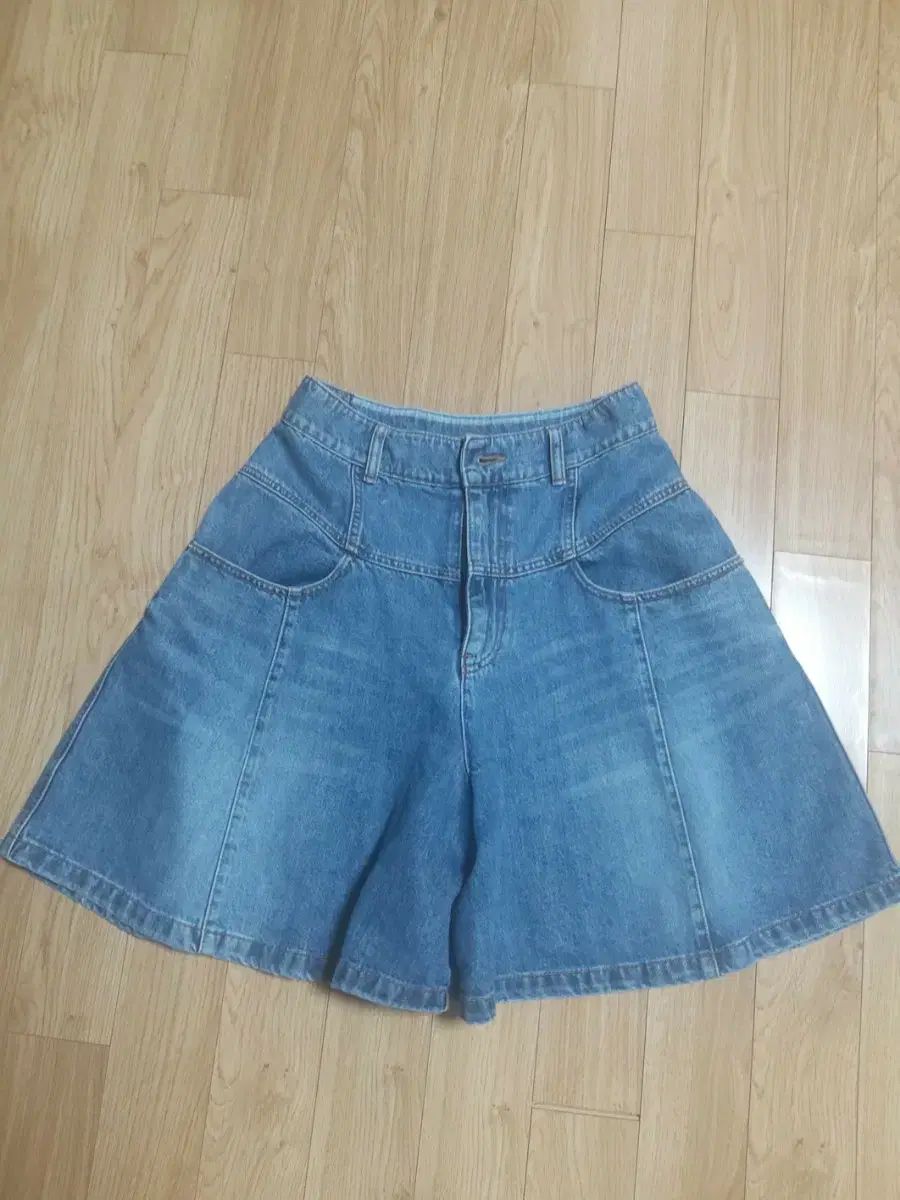 SYSTEM デニム キュロット ハーフパンツ 67
